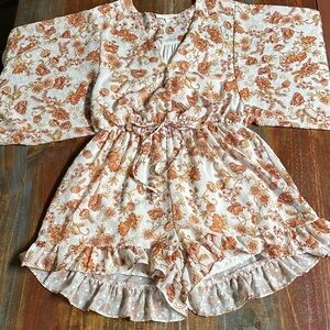 Bohemian Romper with Kimono style Sleeve Size Large